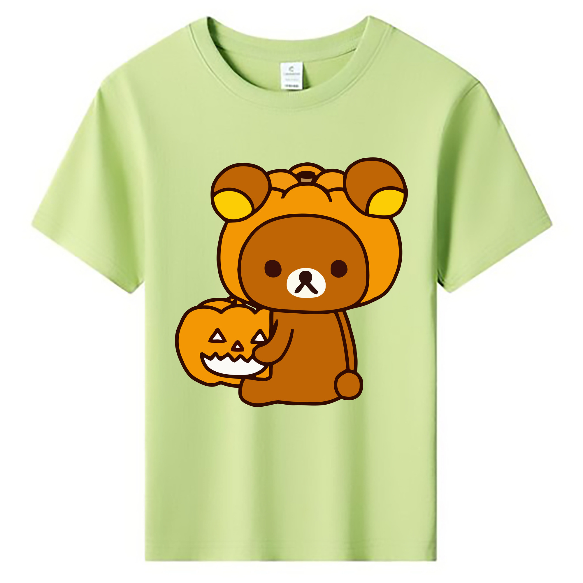 （画像用） リラックマ リラックマ キイロイトリ Rilakkuma Korilakkuma Kiiroitori 綿100％キッズTシャツ（フロントプリント）